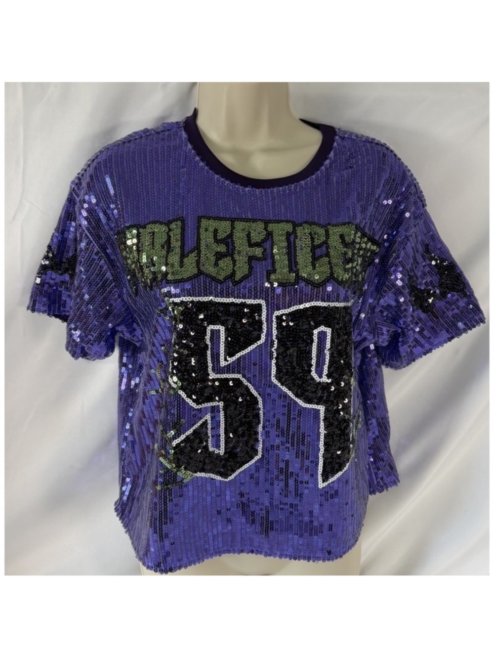 Her Universe Purple Sequin Short Sleeve Jersey with Black '59' Graphic - Picture 5 of 9